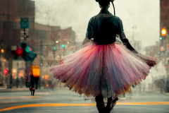 Ballet Dancer On The Streets of Philadelphia