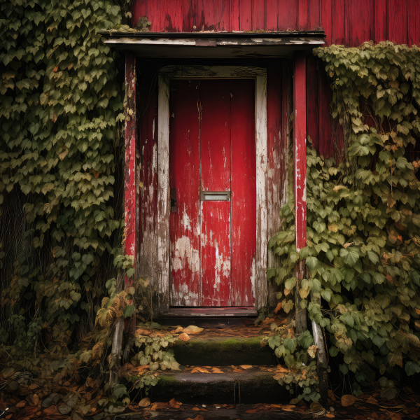 Red Wooden Door
