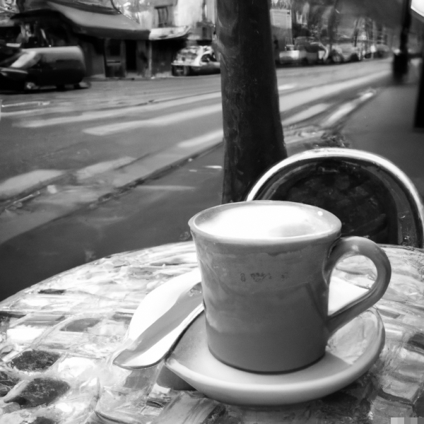 Cappuccino du dimanche matin dans les rues de Paris