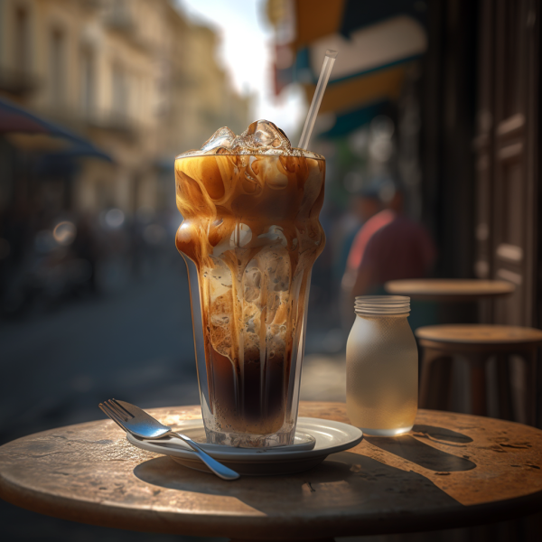 Liquid Art - Ice Coffee At A Paris Cafe