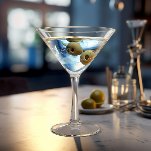 Liquid Art - Vodka Martini with Olives