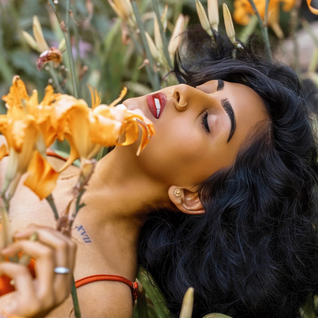 Whispers in Bloom (2025), featuring model Aarya M.C.